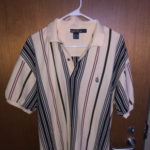 Vintage Nautica Vertical Stripe Polo